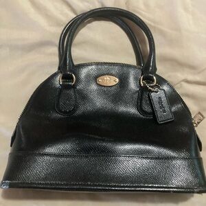 Coach Black Textured Satchel